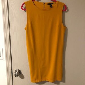 Yellow cutout shift dress